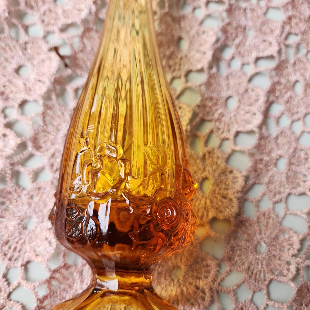 Fenton Amber Glass Vase - Picture 2 of 3